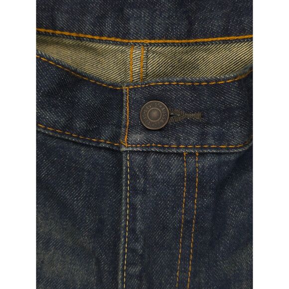 Levi's‎ 569 Jean Shorts Jorts Mens 36 x 12 Blue Loose Relaxed Fit Dark Wash - Picture 3 of 7